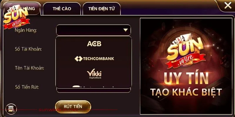 Hệ thống thanh toán tại Sunwin rất linh hoạt và nhanh chóng 
